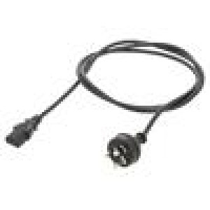 Kabel 3x1mm2 AS 3112 (I) vidlice,IEC C13 zásuvka PVC 1,8m