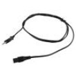 Kabel CEE 7/16 (C) vidlice,IEC C7 zásuvka PVC 2m černá 2,5A