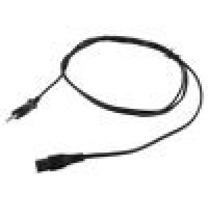 Kabel CEE 7/16 (C) vidlice,IEC C7 zásuvka PVC 2m černá 2,5A