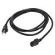 Kabel 3x18AWG NEMA 5-15 (B) vidlice,vodiče PVC 2m černá 10A