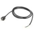 Kabel CEE 7/7 (E/F) vidlice,vodiče PVC 2,5m černá 3x1,5mm2