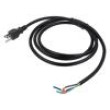 Kabel 3x16AWG NEMA 5-15 (B) vidlice,vodiče PVC 2m černá 13A