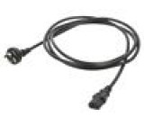 Kabel AS 3112 (I) vidlice,IEC C13 zásuvka PVC 2,5m černá