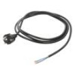 Kabel 3x1mm2 CEE 7/7 (E/F) vidlice,vodiče PVC 2,5m černá 10A