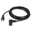 Kabel IEC C13 zásuvka 90°,NEMA 5-15 (B) vidlice PVC 3m černá