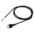 Kabel 3x1mm2 vodiče,vidlice SEV-1011 (J) PVC 2,5m černá 10A