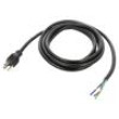 Kabel 3x14AWG NEMA 5-15 (B) vidlice,vodiče PVC 3m černá 15A