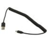 Kabel kroucený,USB 2.0 USB A vidlice,USB C vidlice zlacený