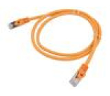 Patch cord S/FTP 6a drát Cu LSZH oranžová 2m 27AWG