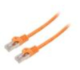 Patch cord S/FTP 6a drát Cu LSZH oranžová 10m 27AWG