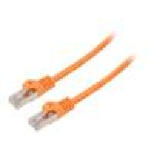 Patch cord S/FTP 6a drát Cu LSZH oranžová 10m 27AWG