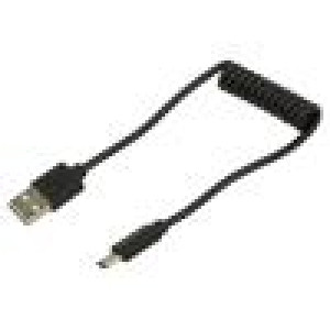 Kabel kroucený,USB 2.0 USB A vidlice,USB C vidlice zlacený