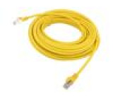 Patch cord S/FTP 6a drát Cu LSZH žlutá 30m 27AWG Økab: 5,8mm
