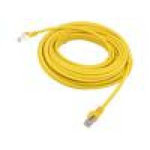 Patch cord S/FTP 6a drát Cu LSZH žlutá 20m 27AWG Økab: 5,8mm