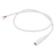 Kabel 1x1mm2 vodiče,DC 5,5/2,5 zásuvka přímý bílá 0,5m