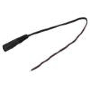 Kabel 2x0,35mm2 vodiče,DC 5,5/2,5 zásuvka přímý černá 0,25m