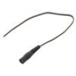 Kabel 2x0,35mm2 vodiče,DC 5,5/2,1 zásuvka přímý černá 0,25m