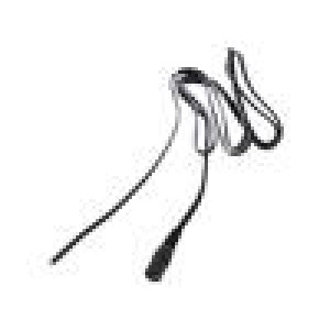 Kabel 2x0,5mm2 vodiče,DC 5,5/2,5 zásuvka přímý černá 1,5m