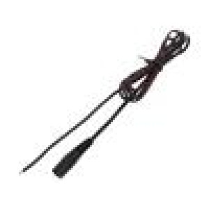 Kabel 2x0,75mm2 vodiče,DC 5,5/2,5 zásuvka přímý černá 1,5m