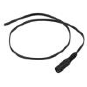 Kabel 2x0,5mm2 vodiče,DC 5,5/2,5 zásuvka přímý černá 0,5m