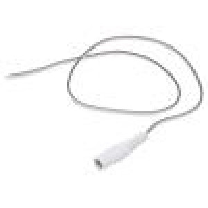Kabel 2x0,35mm2 vodiče,DC 5,5/2,5 zásuvka přímý bílá 0,5m