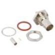 Zásuvka BNC zásuvka přímý 75Ω krimpovací PTFE zlacený IP67