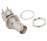 Zásuvka BNC zásuvka úhlové 90° 50Ω THT PTFE zlacený