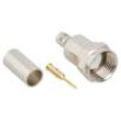 Zástrčka F vidlice přímý 75Ω krimpovací na kabel PTFE 2GHz
