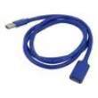 Kabel USB 3.2 USB A zásuvka,USB A vidlice niklovaný 1m modrá