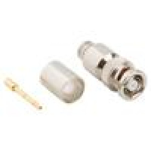 Zástrčka RP-BNC reverse,zásuvka přímý 50Ω krimpovací PTFE