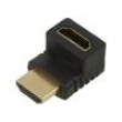 Adaptér HDMI 1.4 HDMI zásuvka 90°,HDMI vidlice černá