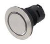 Přepínač: tlačítkový 22mm stříbrná ano IP65 plochý pol: 2