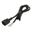 Kabel 3x0,5mm2 IEC C14 vidlice,vodiče PVC 1,5m černá 250V