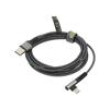 Kabel USB 2.0 USB A vidlice,USB C úhlová zástrčka 2m 480Mbps