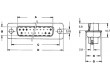 D-Sub PIN: 9 vidlice na kabel Provedení: bez kontaktů A: 16,9mm