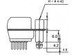 D-Sub PIN: 15 zásuvka vidlice na PCB,zacvaknutí do PCB přímý