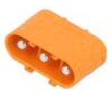 Zásuvka napájecí DC LC vidlice PIN: 3 na PCB THT oranžová 20A