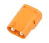 Zásuvka napájecí DC LC vidlice PIN: 2 na PCB THT oranžová 40A