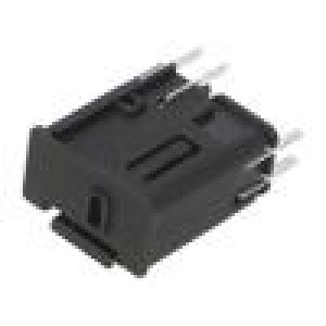 Zásuvka válcové pojistky 5x20mm zacvaknutí černá