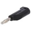 Zástrčka banánek 4mm 32A 33VAC 70VDC černá Max.prům.kab: 4mm
