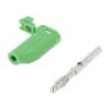 Zástrčka banánek 4mm 32A 33VAC 70VDC zelená Max.prům.kab: 4mm