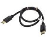 Kabel DisplayPort 1.2,HDMI 2.0 1m černá