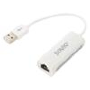 Adaptér USB na Fast Ethernet USB 2.0 PnP bilá