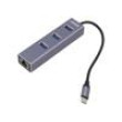 Adaptér USB na Fast Ethernet s hubem USB USB 3.1 PnP šedá