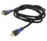 Kabel HDMI 1.4 HDMI vidlice,z obou stran Dél: 2m černá 30AWG