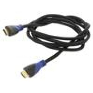 Kabel HDMI 1.4 HDMI vidlice,z obou stran Dél: 2m černá 30AWG