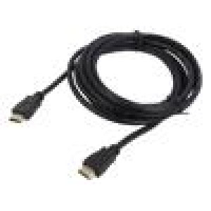 Kabel HDMI 1.4 HDMI vidlice,HDMI zástrčka 90° Dél: 1,5m černá