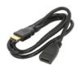 Kabel HDMI 1.4 HDMI zásuvka,HDMI vidlice 1m černá