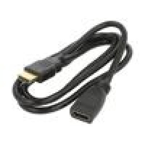 Kabel HDMI 1.4 HDMI zásuvka,HDMI vidlice 1m černá