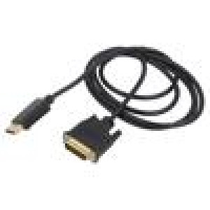 Kabel DisplayPort vidlice,DVI-D (24+1) vidlice Dél: 1,8m